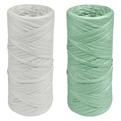 RAFIA SINTETICA A GOMITOLO gr. 500 circa - verde (25 KG)