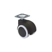 RUOTA GEM. NYLON C/GOM Ø50 PIAST 36X36 PORT 65KG
