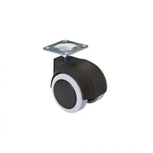 RUOTA GEM. NYLON C/GOM Ø50 PIAST 36X36 PORT 65KG