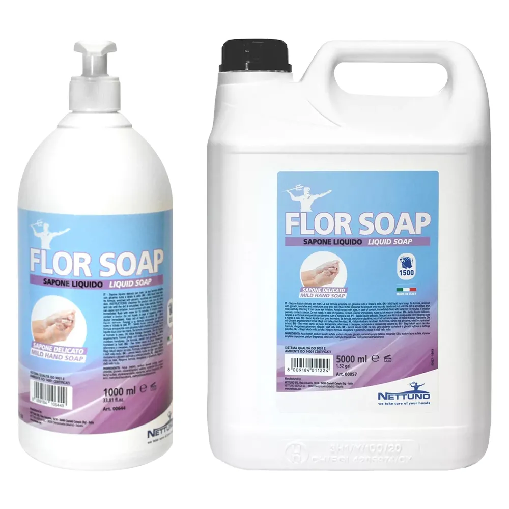 SAPONE LIQUIDO 'FLOR SOAP' ml 1000 con dosatore