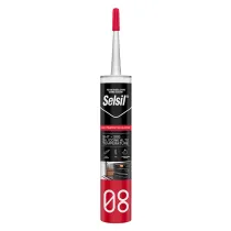 SILICONE ACETICO ALTA TEMPERATURA 'SNH' rosso ml 300 - (ral 3024) (12 PZ)