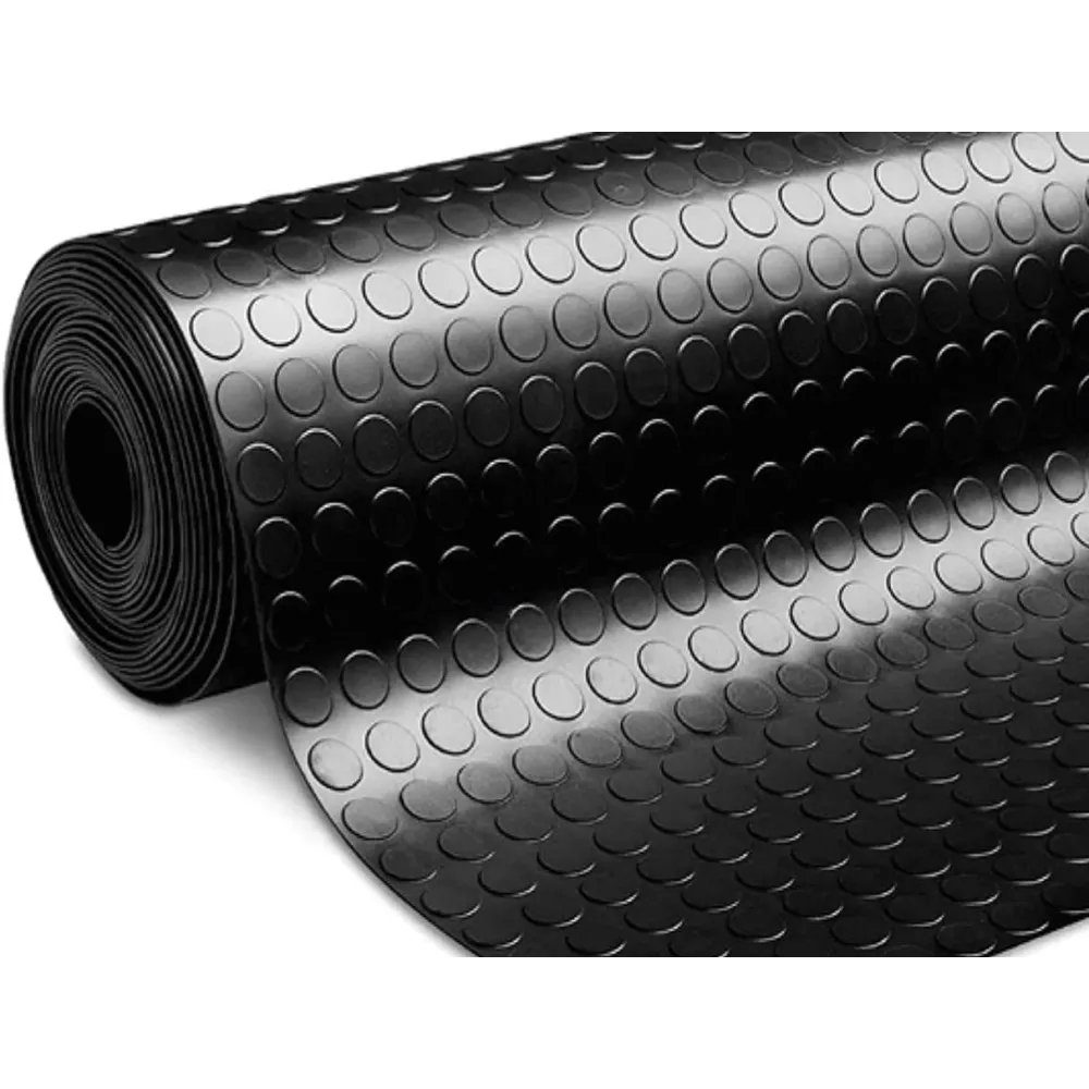 TAPPETO A BOLLE mt. 1  x 25 nero sp. 1,3 mm