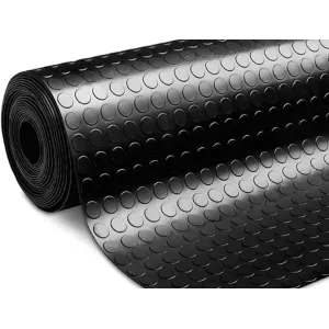 TAPPETO A BOLLE mt. 1  x 25 nero sp. 1,3 mm