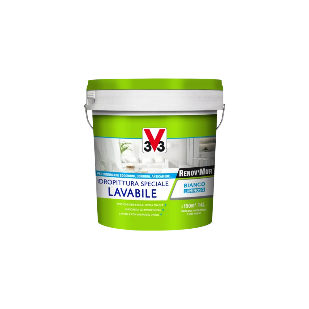 V33 RENOVMUR LAVABILE BIANCO OPACO LT.4