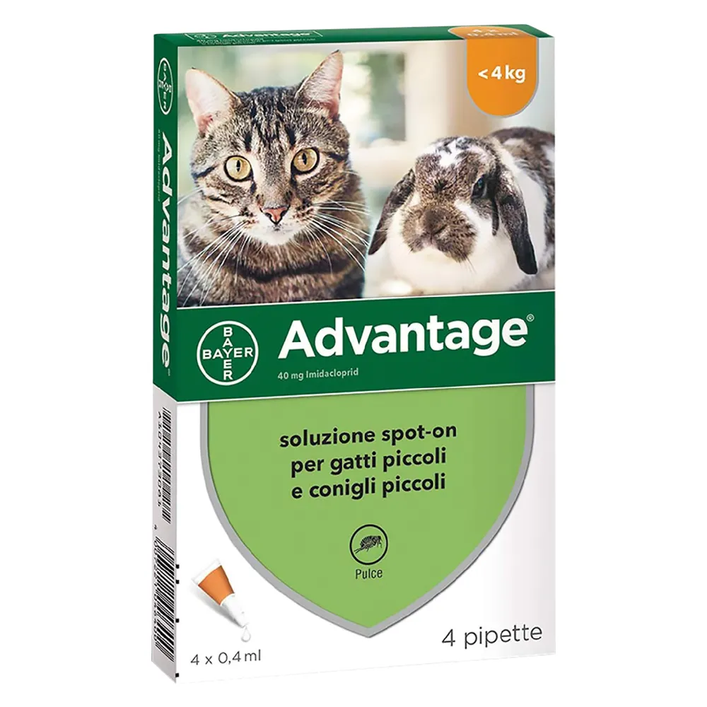 ANTIPARASSITARIO 'ADVANTAGE SPOT-ON' Mag. 4 kg  - 4 pipette ml 0,8