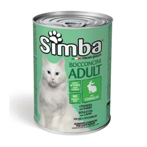 BOCCONCINI PER GATTI 'SIMBA' coniglio - gr 415 (24 PZ)
