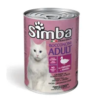 BOCCONCINI PER GATTI 'SIMBA' faraona e anatra - gr 415 (24 PZ)