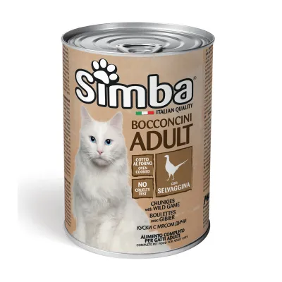 BOCCONCINI PER GATTI 'SIMBA' selvaggina - gr 415 (24 PZ)