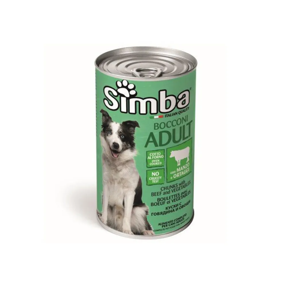 BOCCONI PER CANI 'SIMBA' manzo e ortaggi - gr 1230 (12 PZ)