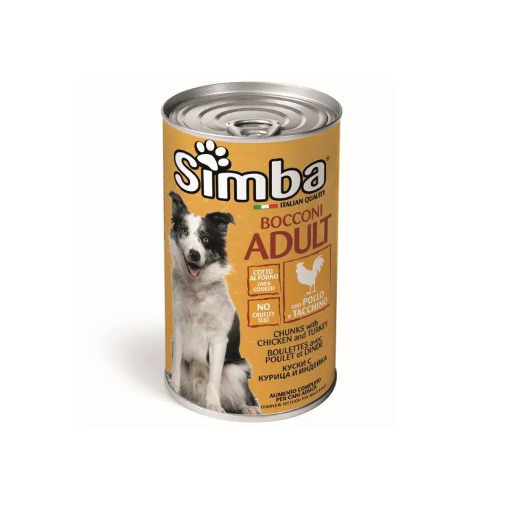 BOCCONI PER CANI 'SIMBA' pollo e tacchino - gr 1230 (12 PZ)