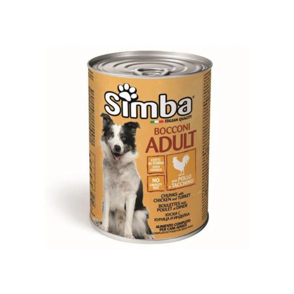 BOCCONI PER CANI 'SIMBA' pollo e tacchino - gr 415 (24 PZ)