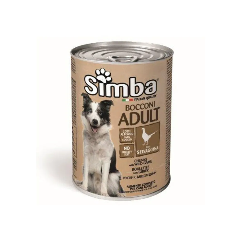 BOCCONI PER CANI 'SIMBA' selvaggina - gr 415 (24 PZ)