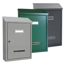 CASSETTA POSTALE 'PEONIA' cm 24,5 x 7,5 x H.36 - verde muschio