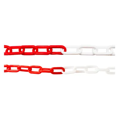 CATENA SEGNALETICA BICOLORE bianca / rossa - Ø mm. 6 x 36 x 19 x mt.5