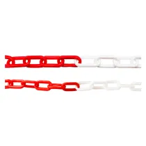 CATENA SEGNALETICA BICOLORE bianca / rossa - Ø mm. 8 x 50 x 26 x mt.5