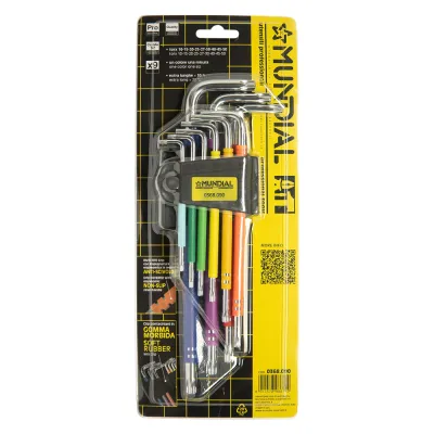 CHIAVI TORX EXTRA LUNGHE IN SERIE (T10-T50) 9 pezzi