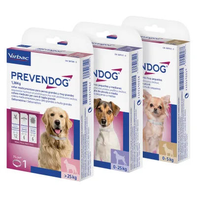 COLLARE ANTIPARASSITARIO PER CANI 'PREVENDOG' Mag. 25 kg - cm. 75 (scatola 2 pezzi)