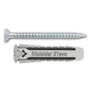 TASSELLO NYLON 'X1 EVO' CON VITE TPS TRUCIOLARE mm 5 x 25 - vite 4 x 30