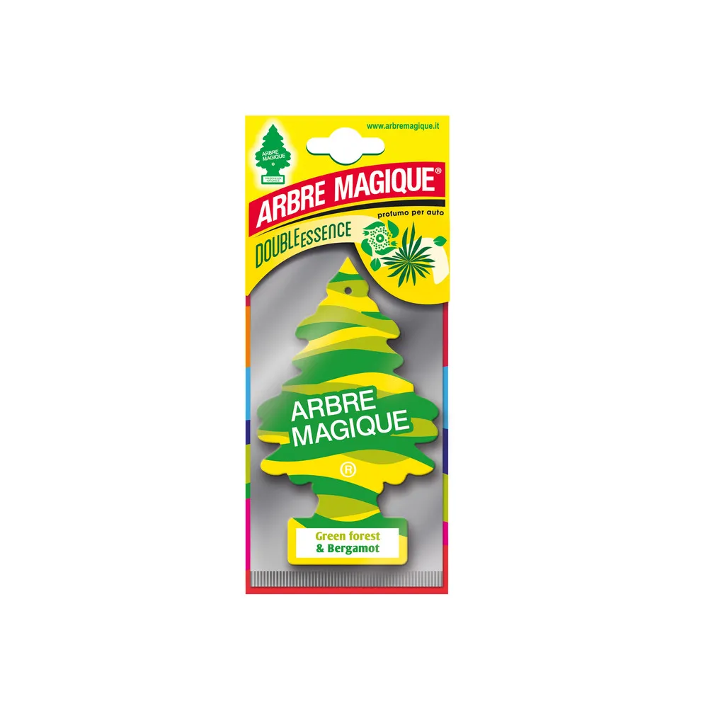 DEODORANTE AUTO 'ARBRE MAGIQUE' 'double essence' - green forest e bergamot (24 CF)