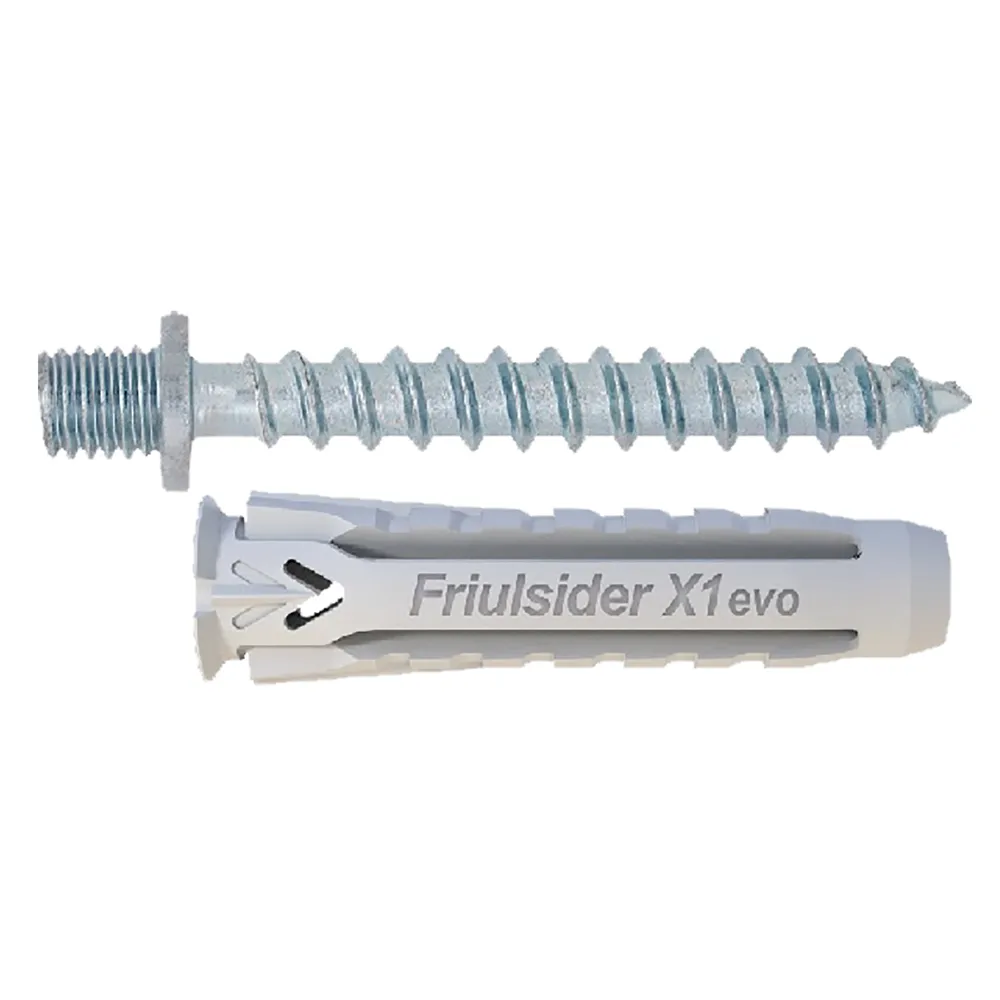 TASSELLO NYLON 'X1 EVO' CON VITE DOPPIO FILETTO mm 6 x 30 - vite doppio filetto M6 TASSELLO NYLON 'X1 EVO' CON VITE DOPPIO FILETTO mm 6 x 30 - vite doppio filetto M6