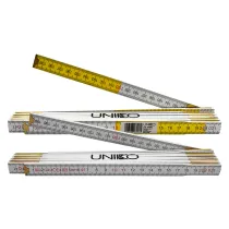 DOPPIO METRO 'UNIKO' colore bianco e giallo (10 PZ)