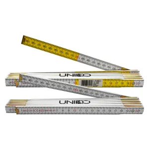 DOPPIO METRO 'UNIKO' colore bianco e giallo (10 PZ)