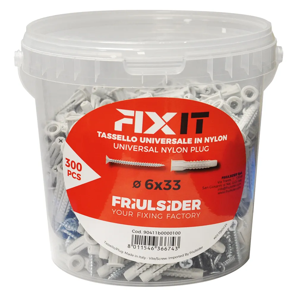 TASSELLO NYLON 'FIXIT' Ø 8 x 51 mm TSP 5 x 60 mm 130 pz TASSELLO NYLON 'FIXIT' Ø 8 x 51 mm TSP 5 x 60 mm 130 pz