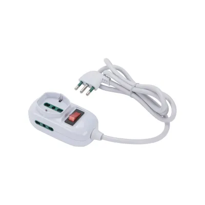 MULTIPRESA MINI 'TRIAX ECO' mt. 1,2 - colore bianco