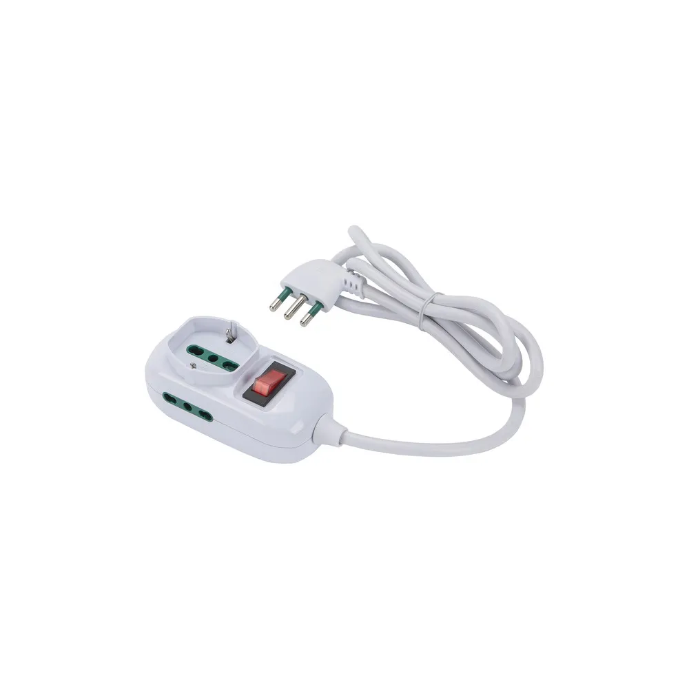 MULTIPRESA MINI 'TRIAX ECO' mt. 1,2 - colore bianco