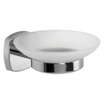 PORTA SAPONE SERIE 'STARTER' leghe metalliche - vetro opaco