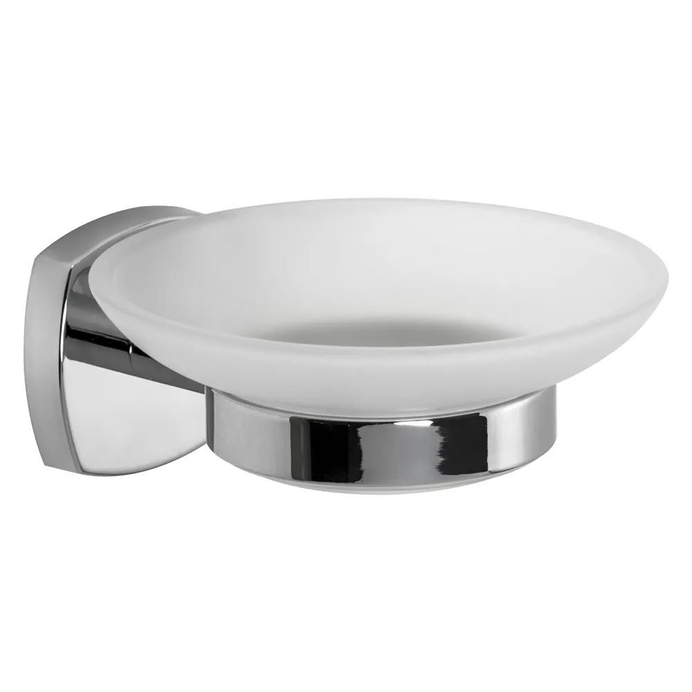 PORTA SAPONE SERIE 'STARTER' leghe metalliche - vetro opaco