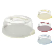 PORTA TORTE IN PLASTICA cm 36,5x32,8xh.15 - bianco