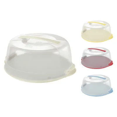 PORTA TORTE IN PLASTICA cm 36,5x32,8xh.15 - bianco