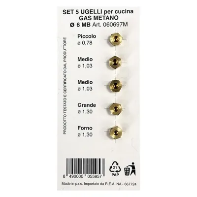 UGELLI PER CUCINA per metano
