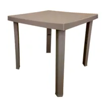 TAVOLO RESINA FIGARO 80X80X72CM TORTORA