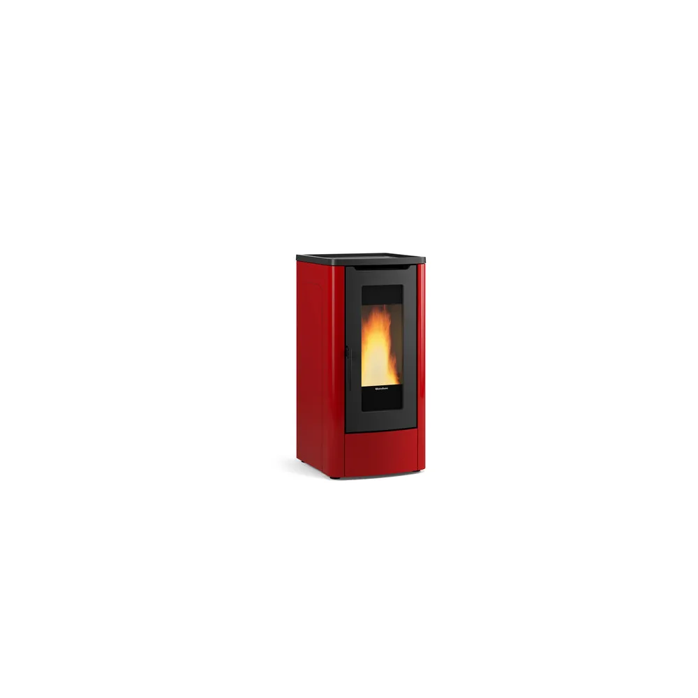 STUFA A PELLET 'DAHIANA 5.0' 10 kW - colore bordeaux