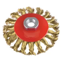 SPAZZOLA CIRCOLARE CONICA Ø mm 100 - foro M 14