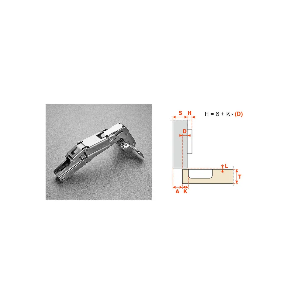 SALICE CERNIERA P/MOBILI C2AFG99 COLLO 9 165 GRADI