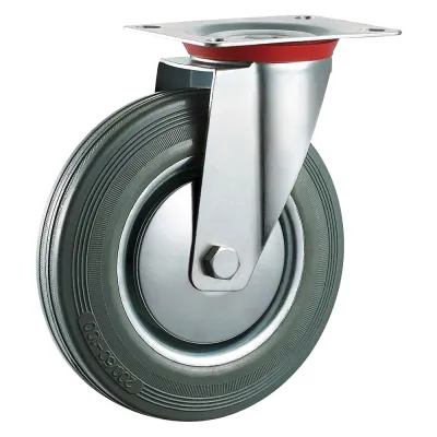 RUOTA PER CARRELLI ART. 80 ø mm 160 - piastra mm 135 x 110 - capacità kg 100