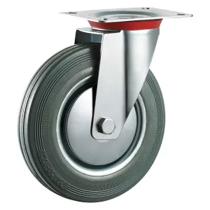 RUOTA PER CARRELLI ART. 80 ø mm 160 - piastra mm 135 x 110 - capacità kg 100