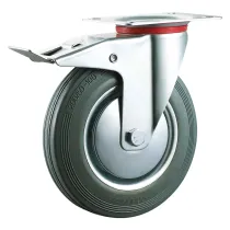 RUOTA PER CARRELLI ART. 80 ø mm 200 - piastra mm 135 x 85 - capacità kg 120