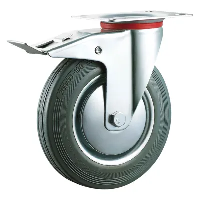 RUOTA PER CARRELLI ART. 80 ø mm 200 - piastra mm 135 x 85 - capacità kg 120