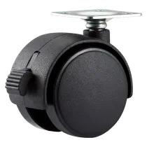 RUOTA PER MOBILI DOPPIA ø 40 - piastra mm 38 x 38 - capacità kg 25 - pz 2 BL