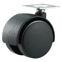RUOTA PER MOBILI DOPPIA ø 50 - piastra mm 38 x 38 - capacità kg 30 - pz 2 BL