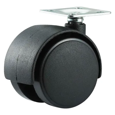 RUOTA PER MOBILI DOPPIA ø 50 - piastra mm 38 x 38 - capacità kg 30 - pz 2 BL