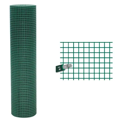 RETE ELETTROSALDATA PLASTIFICATA 12 x 12 Filo Ø mm. 1,2 - H. cm 80 x mt. 25