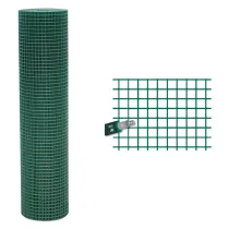 RETE ELETTROSALDATA PLASTIFICATA 6 x 6 Filo Ø mm. 1,0 - H. cm 100 x mt. 25