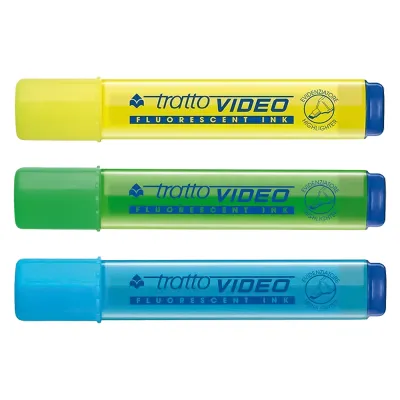 EVIDENZIATORE 'TRATTO VIDEO' giallo - 12 pezzi