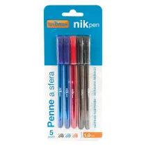 PENNA A SFERA c/tappo - 5 pezzi (12 BL)