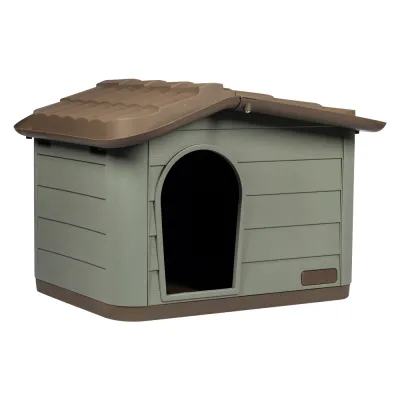 CUCCIA CON TETTO INCLINATO 'CLASSIC ECO' media verde - cm 79 x 59 x h. 55